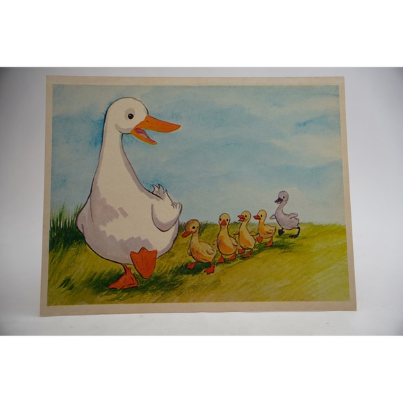 Cooper Films and Records Other - Cooper Films The Ugly Duckling Print Poster 1970 Vintage Art Illustration Good